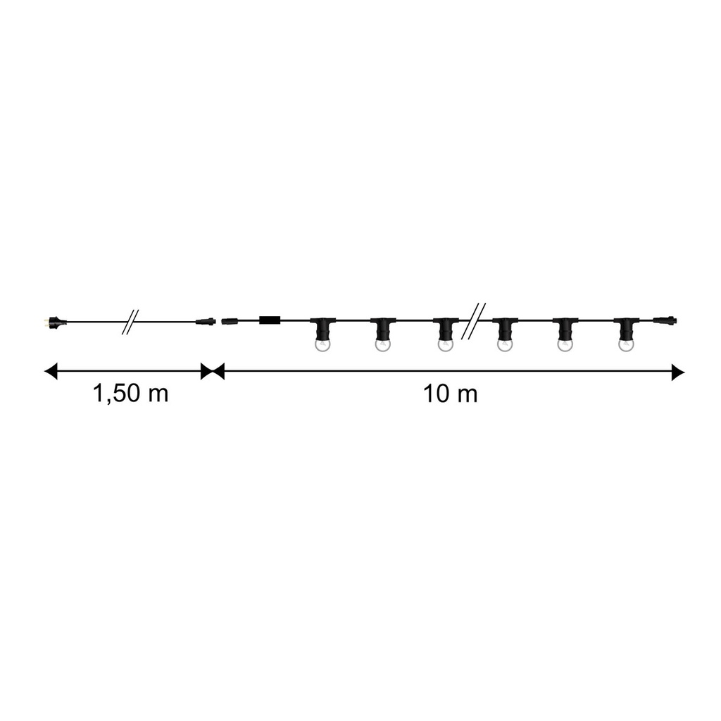 Guirlande Guinguette (Blanc chaud) (10M)